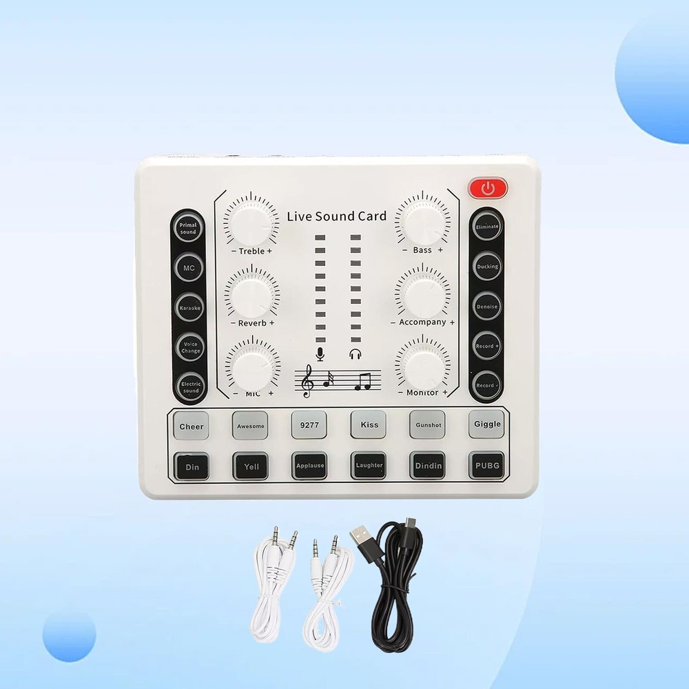 M8 Sound Card Live Streaming Interface External USB Live Broadcast Microphone