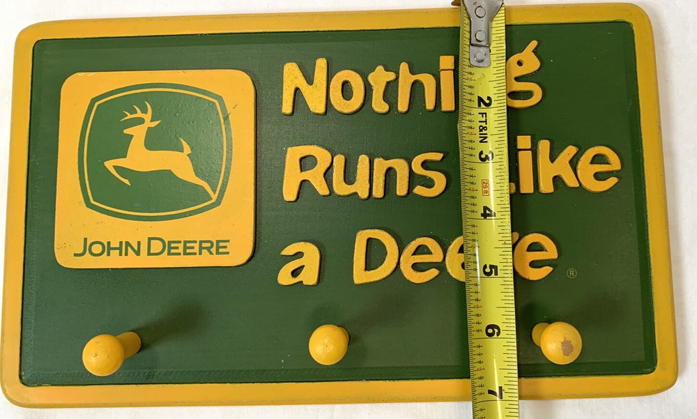 John Deere Coat / Key Wood Plaque Licensed