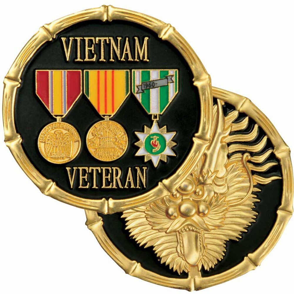 Vietnam 3 Medals Challenge Coin