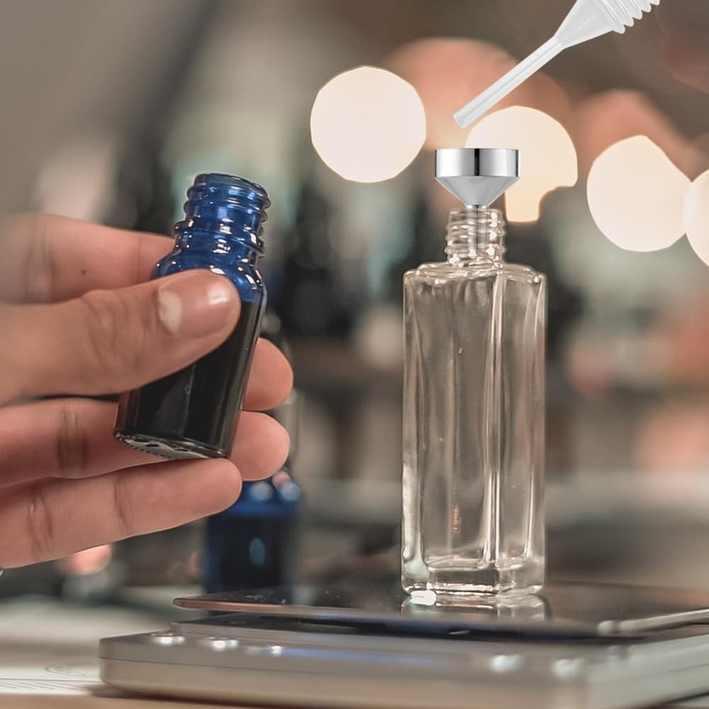 25PCS Perfume Refill Tool Kit, Dispenser Pump Transfer Silver White