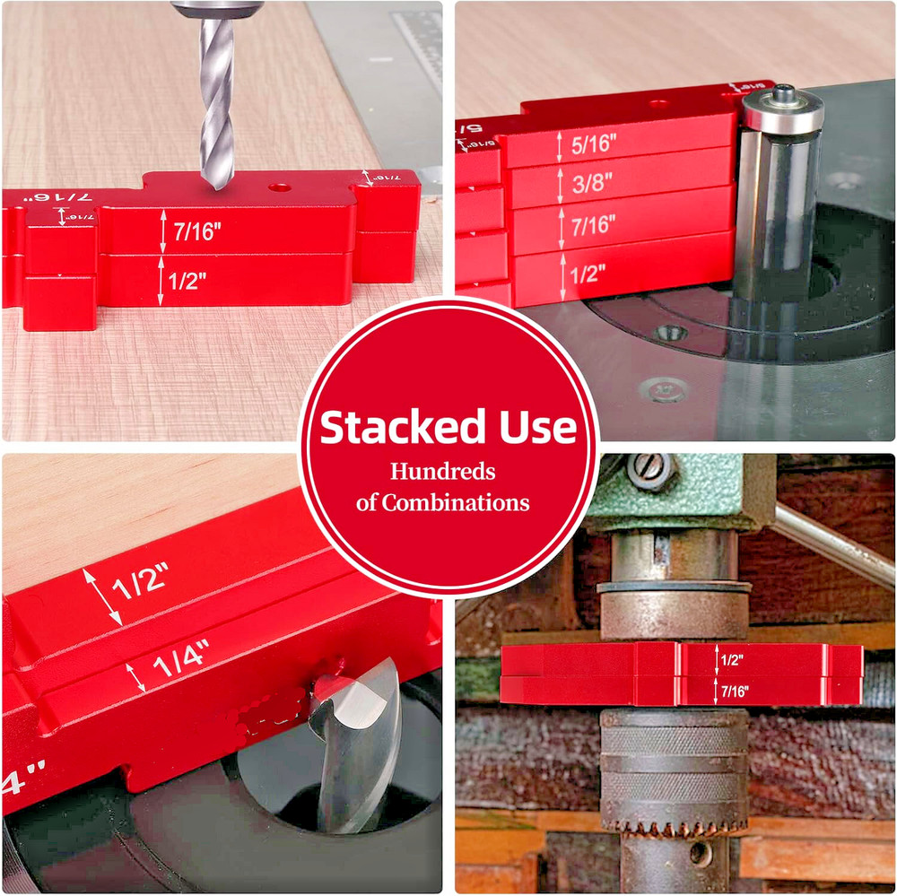 Setup Blocks Woodworking 14 Pcs Precision Aluminum Router Table Setup Bars