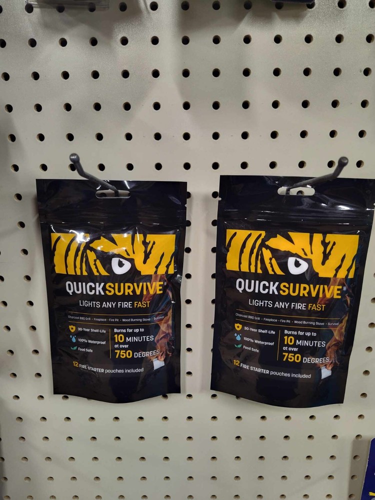 2 QuickSurvive Fire Starter 12 Packs 100% Waterproof