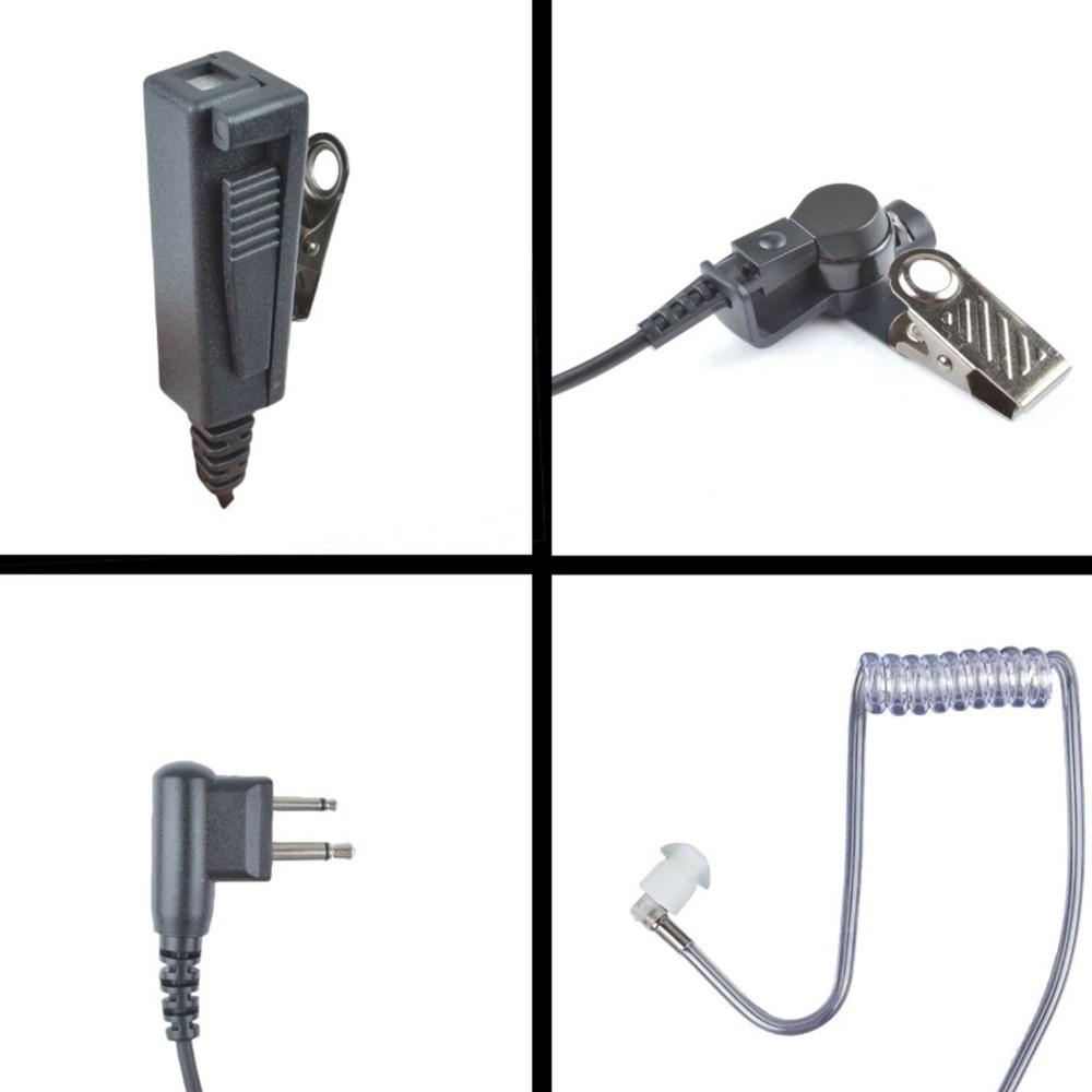 5PCS 2-Wire Surveillance Headset with Mic for CP200d PR400 Discreet Audio Kit