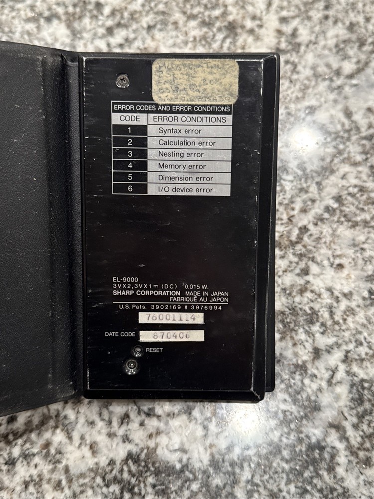 SHARP EL-9000 Super Scientific Calculator Graphic Programmable Works Dark Screen