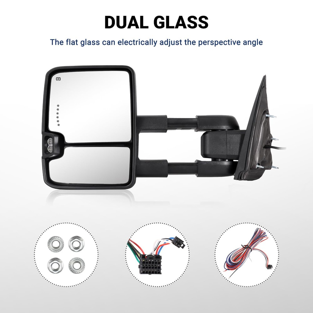Switchback Towing Mirror for Silverado Sierra - SWITCHBACK, Unpainted