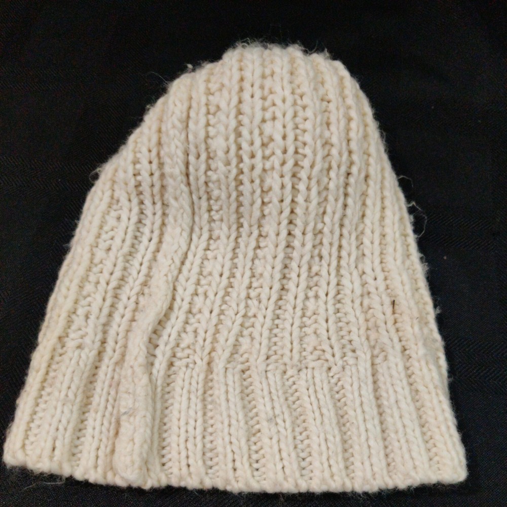 Winter White Handmade Knitted Winter Cap / Hat