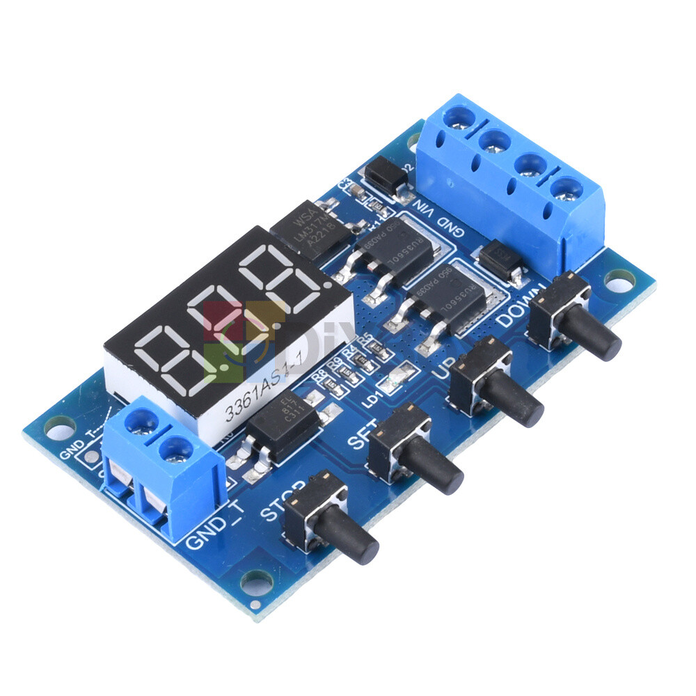 DC 5V-36V Trigger Cycle Timer Delay Relay Switch Circuit Module MOS Tube w/ Case