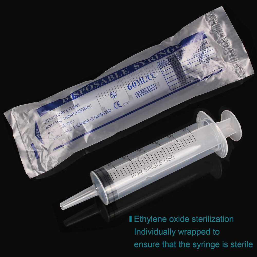 12Pack 60Ml Syringe for Liquid - Large Plastic Syringes without Needle for Jello