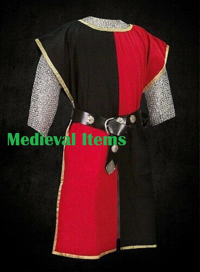 Medieval Knight Two Colored Tabard Sleeveless Tunic Renaissance Larp
