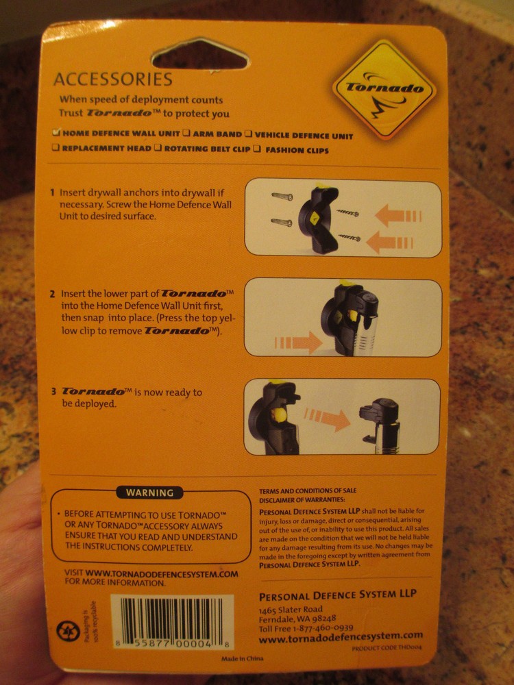 TORNADO PERSONAL DEFENCE SYSTEMS - WALL UNIT - THD004