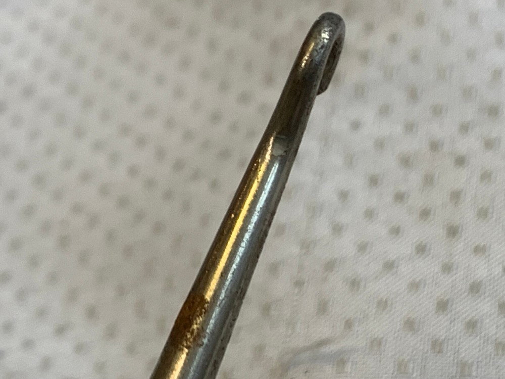 Antique Sterling Silver Handled Button Hook Lace Puller Floral Repousse Design