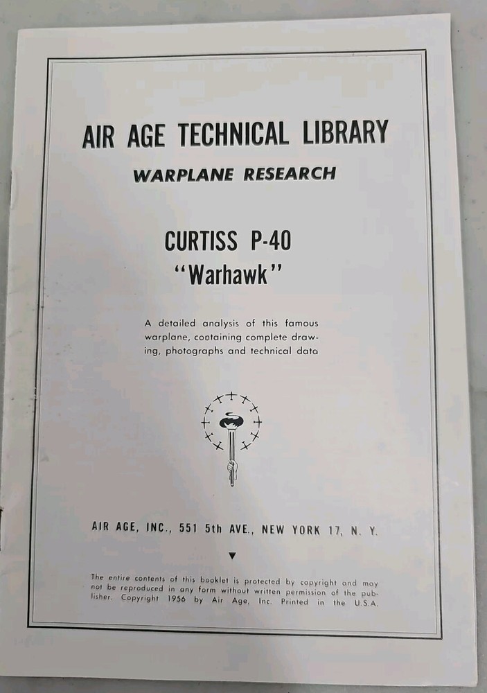 Air Age Technical Library warplane research P-40 scale drawings wartime. (G17)
