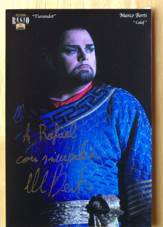 Marco Berti Signed Photo / Autographed Opera Singer