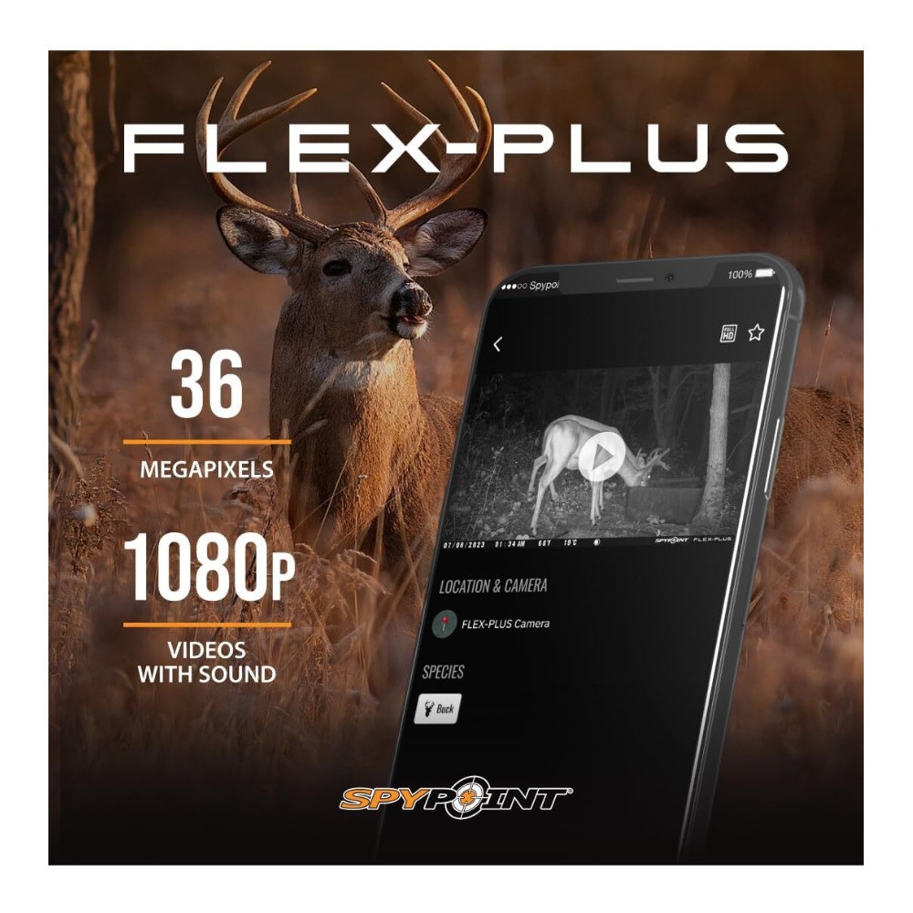 Spypoint Flex-Plus Cellular Trail Camera MicroSD Card Reader Bundle