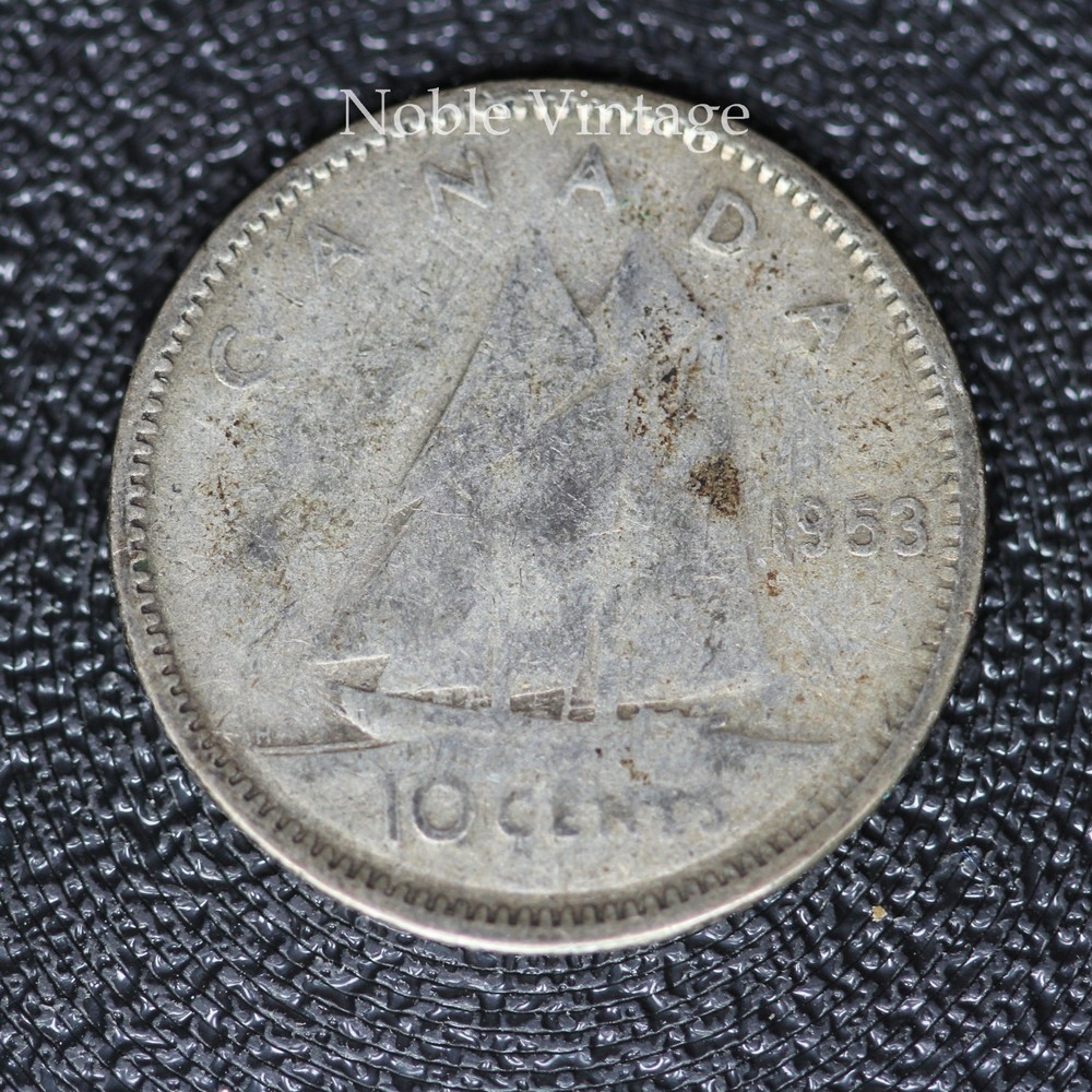 1953 - Canada 10 Cents - 80% Silver - ST