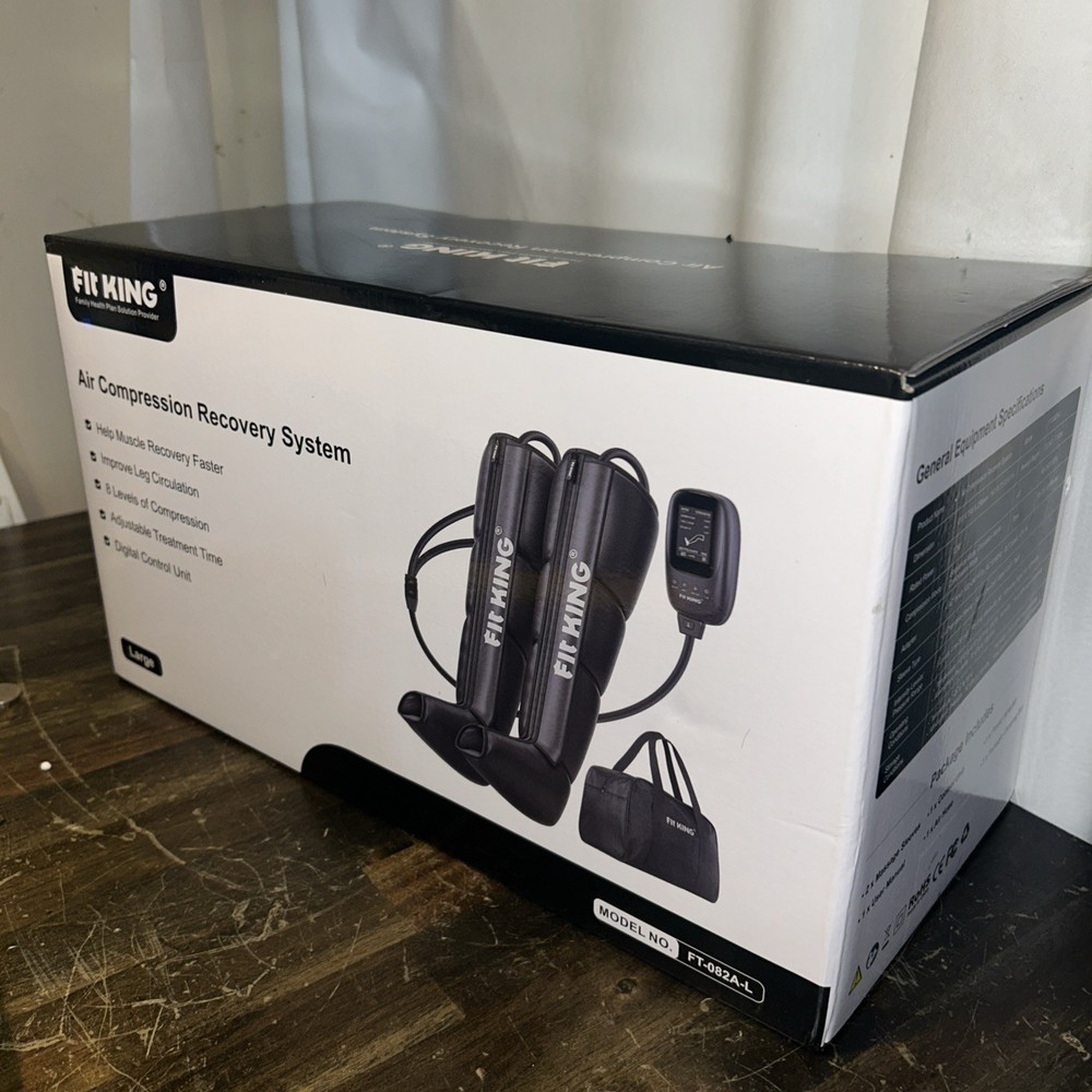 FIT KING Air Compression Recovery System, Sequential Massage Boots (Medium)