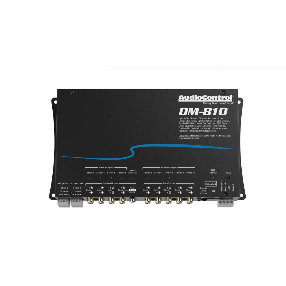 AudioControl DM-810 8 Input 10 Output DSP Matrix Processor and ACR-3 Dash Remote