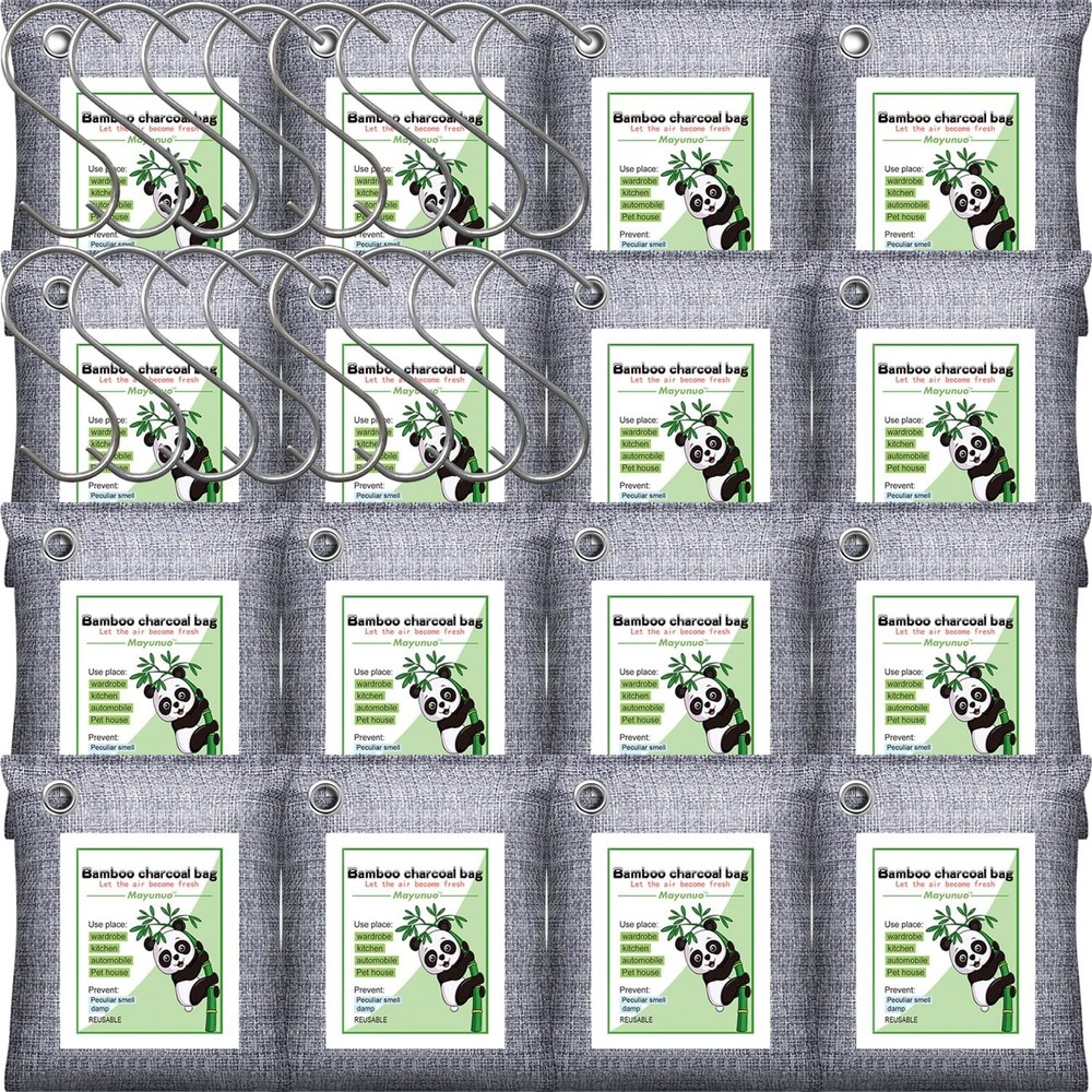 Activated Carbon Deodoriser, 16-Pack Bamboo Charcoal Air Purifier