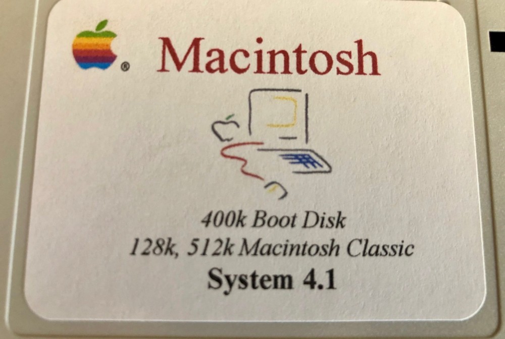 Apple Macintosh 400K Boot Disk Version 4.1 for Classic Macs