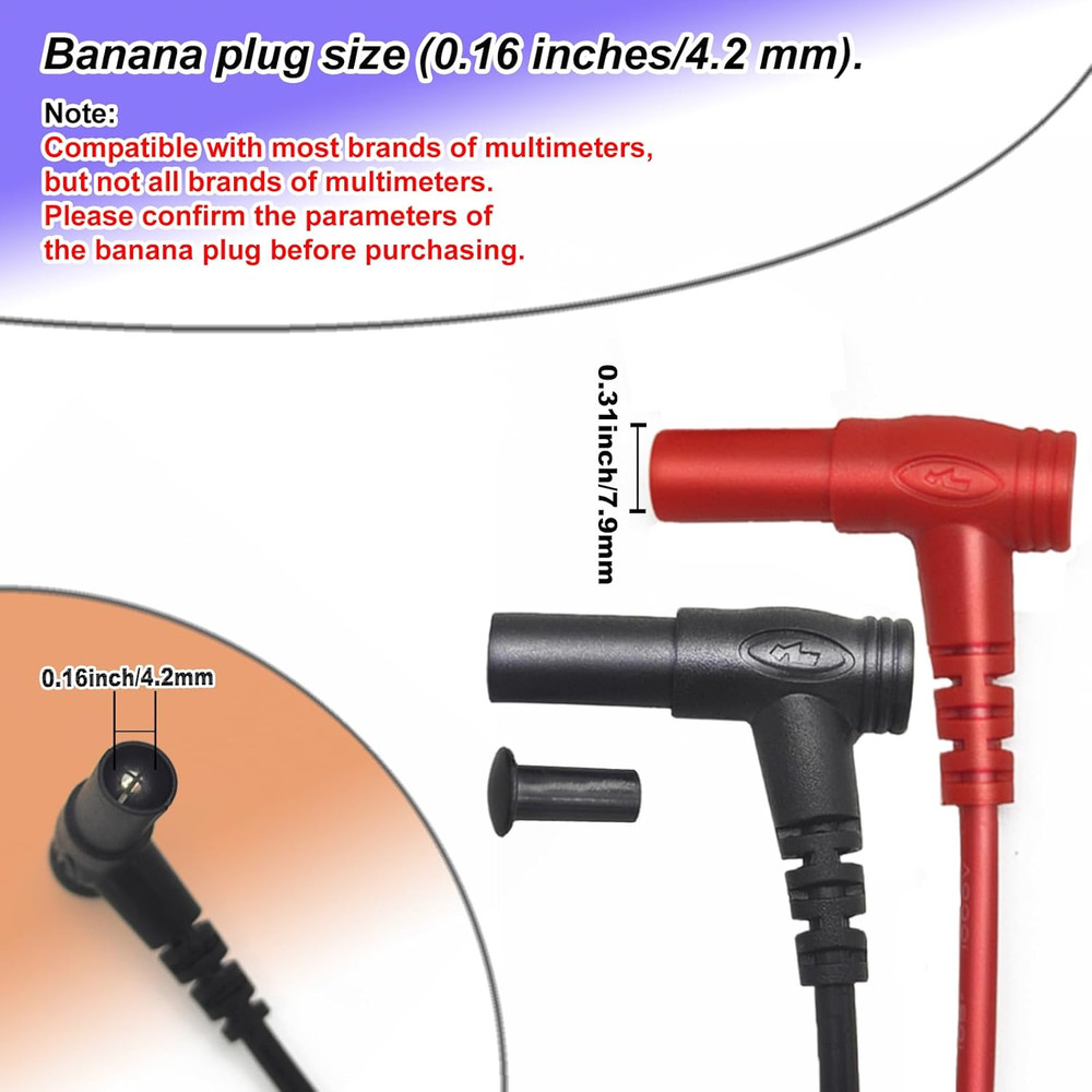 Professional Multimeter Test Leads 1000V 20A, Kit, Ultra-Sharp...