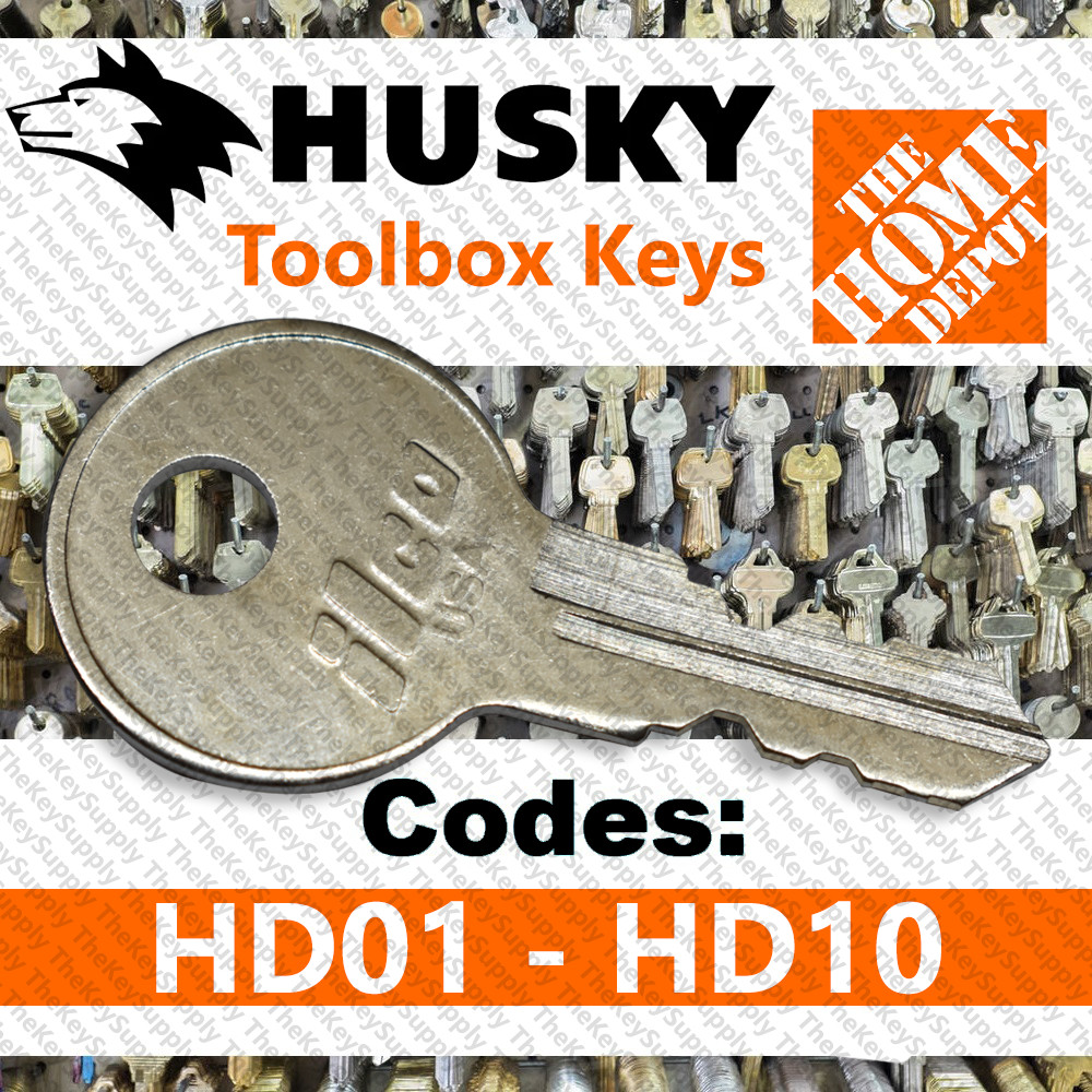 Husky Tool Box Replacement Key Cut to Your Code HD01 - HD10