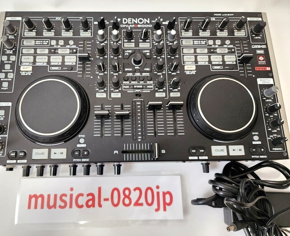 DENON DN-MC6000 4ch DJ Controller Mixer Traktor Virtual 4-Channel Black