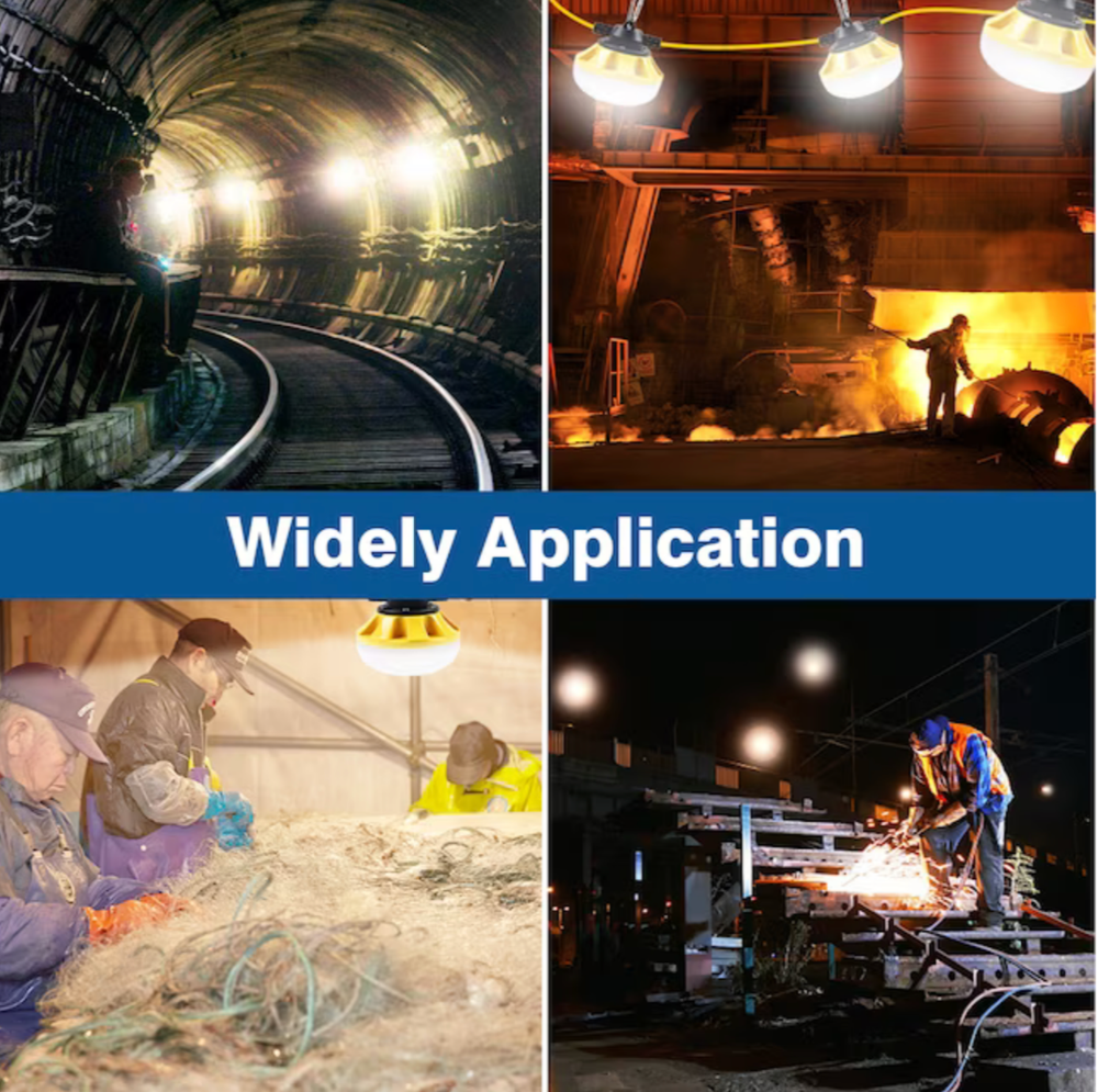 50FT 7000Lumen LED Temporary Construction String Work Lights MAX to 16 sets