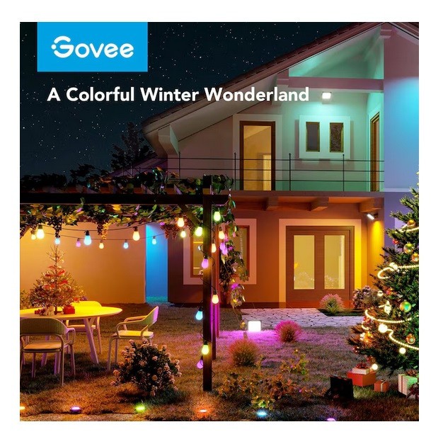 Govee 48-ft Plug-in Multicolor String Light with 15 Color changing bulbs