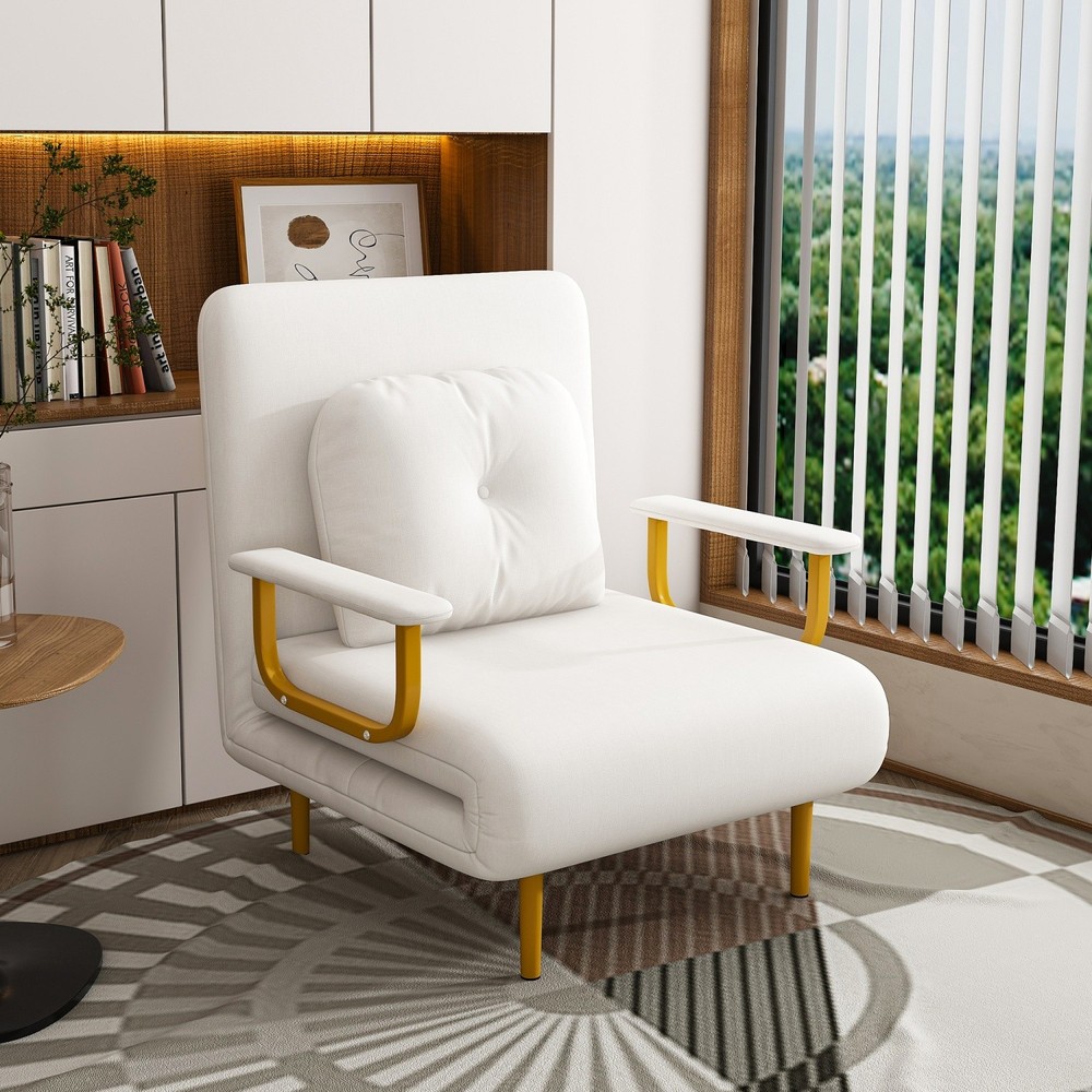 Convertible Sofa Bed 5-in-1 Multi-Function Folding Single Sofa Chair w/ Pillow