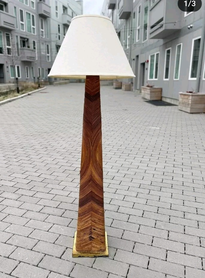 MCM PENCIL REED FLOOR LAMP