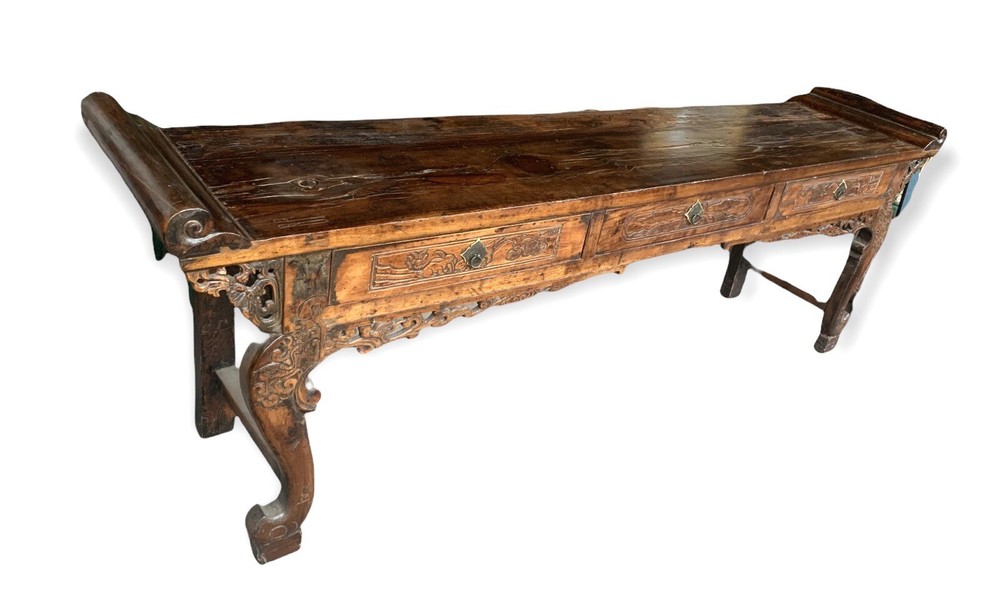 Large Antique Chinese Buffet Table
