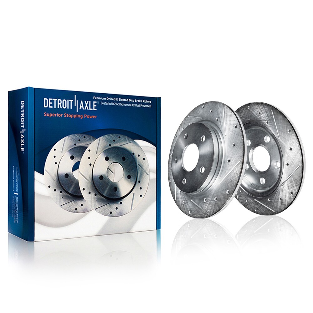 Front & Rear Drilled Rotors Brake Pads for 2006 - 2007 Mitsubishi Eclipse Galant