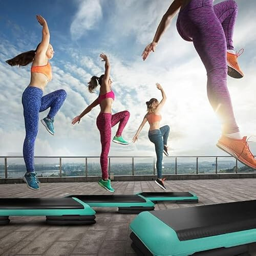 Adjustable Workout Aerobic Exercise Step Platform Health Club Size with 4 Adjust