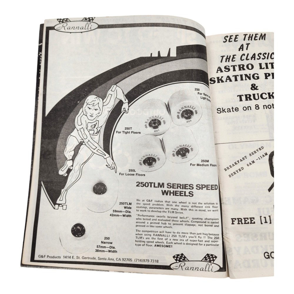 1970 Sunland Invitational Roller Skating Roller Rink Miami Florida Program