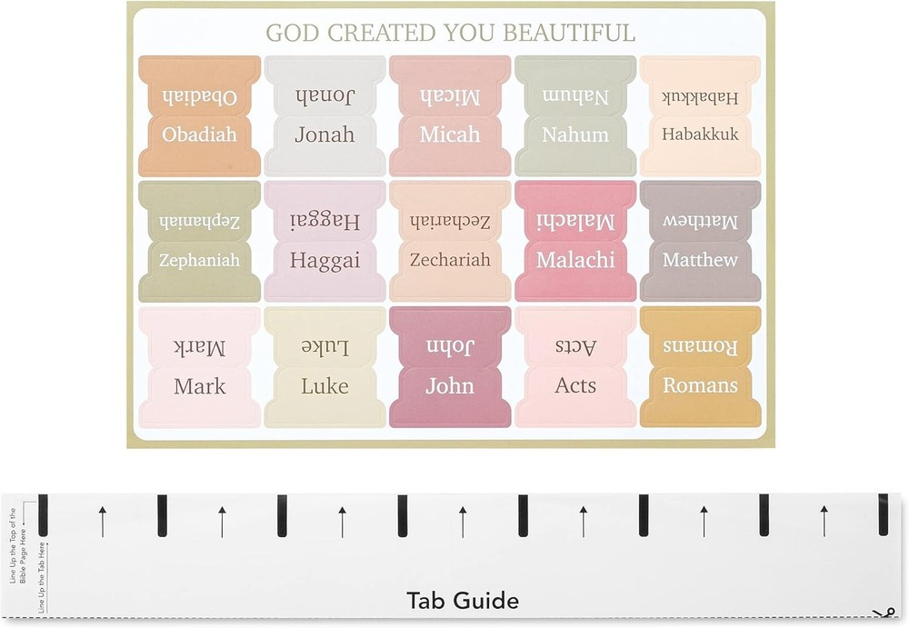 Organize Your Bible Elegantly with 75 Laminated Boho Tabs & Blank Custom Options