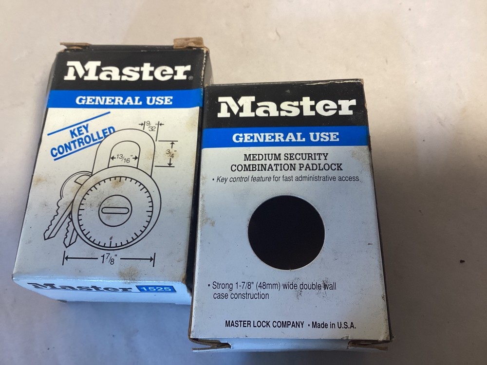 2 NOS Master #1252 combination padlocks