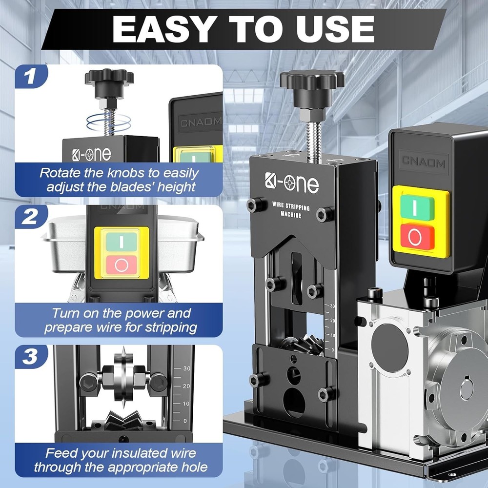 Electric Wire Stripper Machine, 0.06"-1.18" Automatic Wire Stripping Machine,...