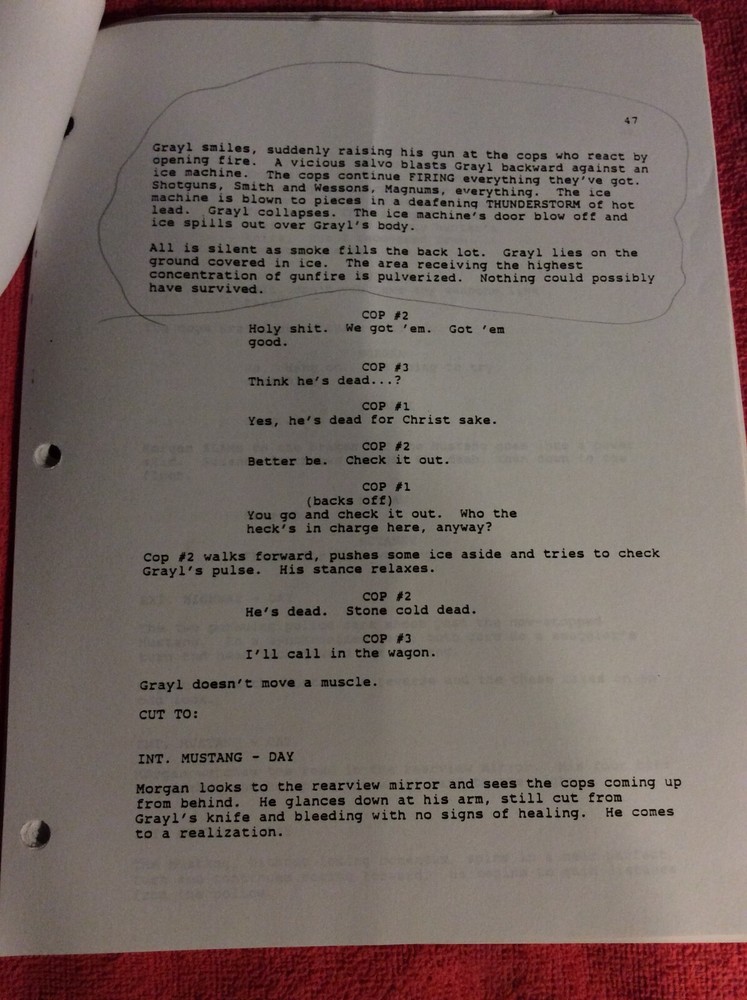 ORIGINAL SCRIPT BAT OUT OF HELL ALAN MCELROY RON MITA JIM MCCLAIN