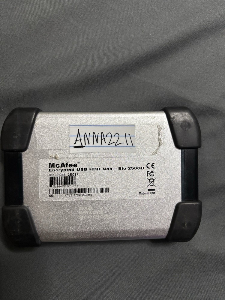 McGee Fingerprint Encrypted External Hard Disk 250GB