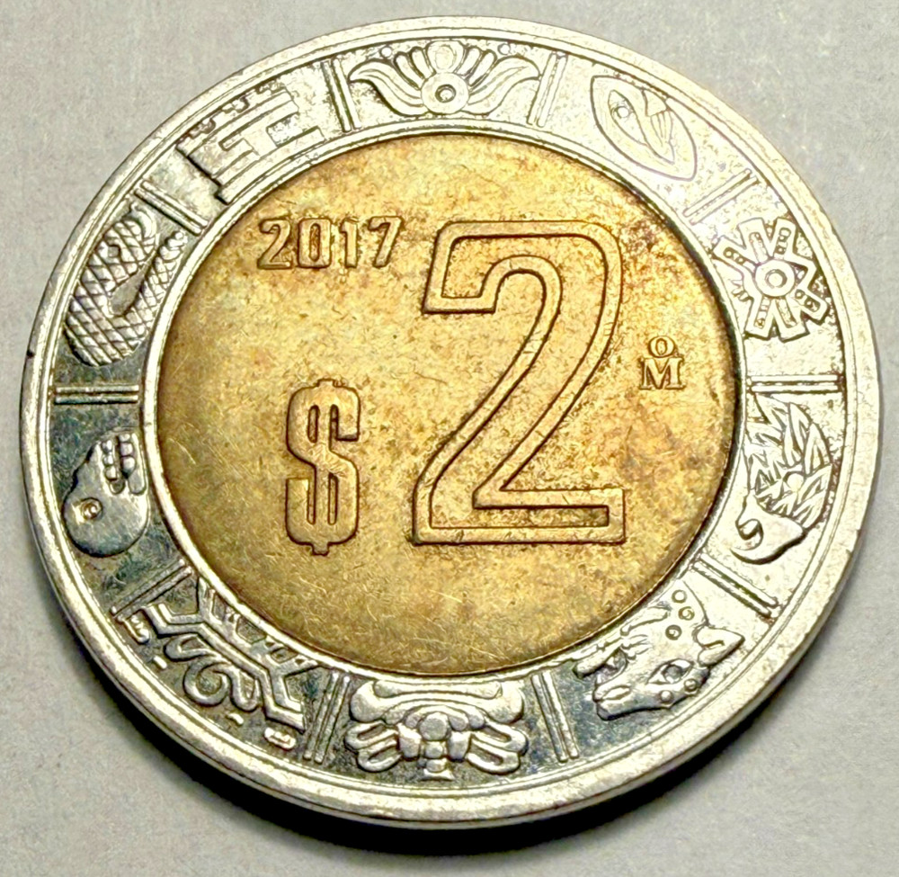 Mexico 2 Pesos 2017 Circulated
