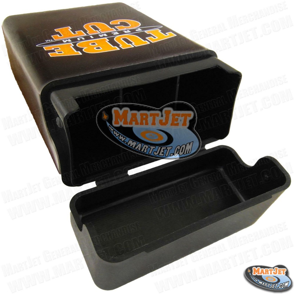 Black Strong-Box Flip Cigarette Case Kings Hard Plastic 84mm Regular Normal Size