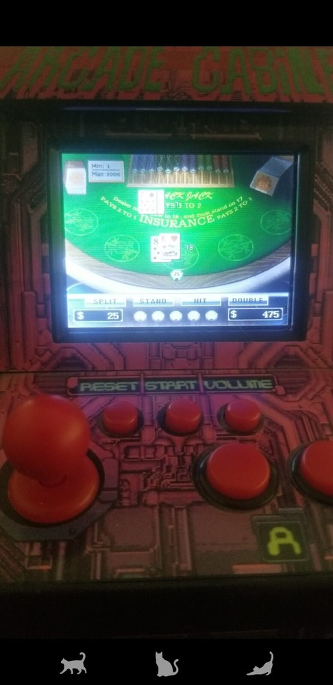 80s Arcade Game Console, 6" tall, numerous games