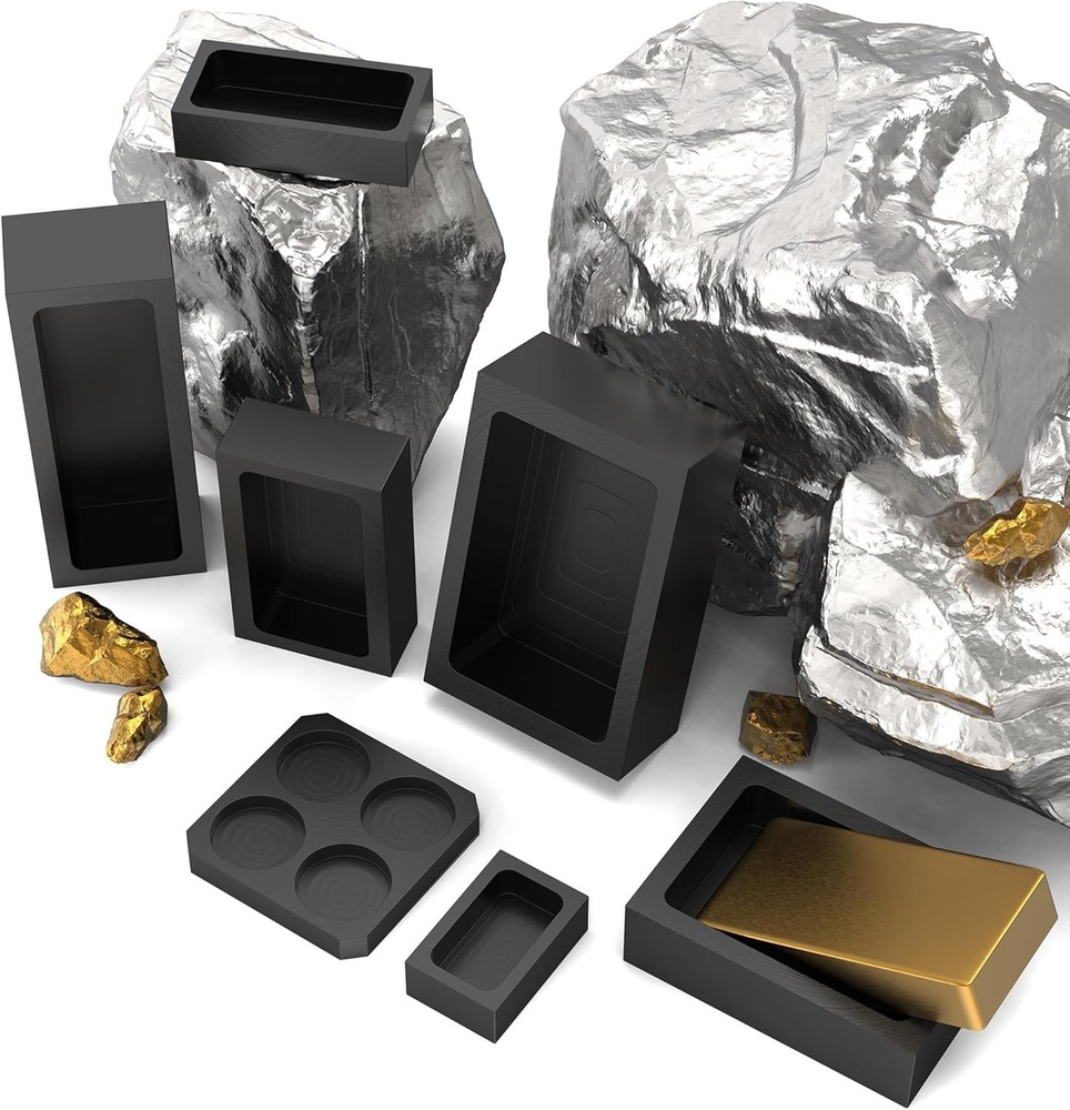 Compact 4kg Graphite Ingot Mold - Effortless Metal Release for Casting Precision