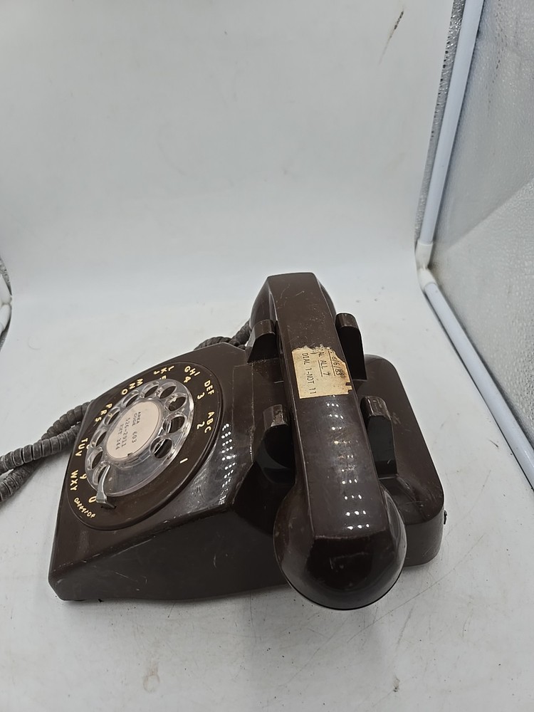 Vintage Brown ROTARY PHONE from BELL 603 Area Code