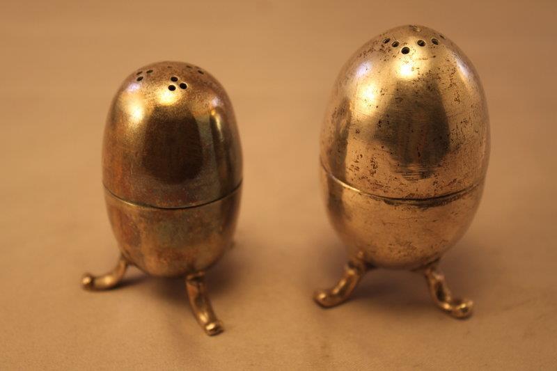 Antique Middle Eastern Silver Salt & Pepper Shakers.