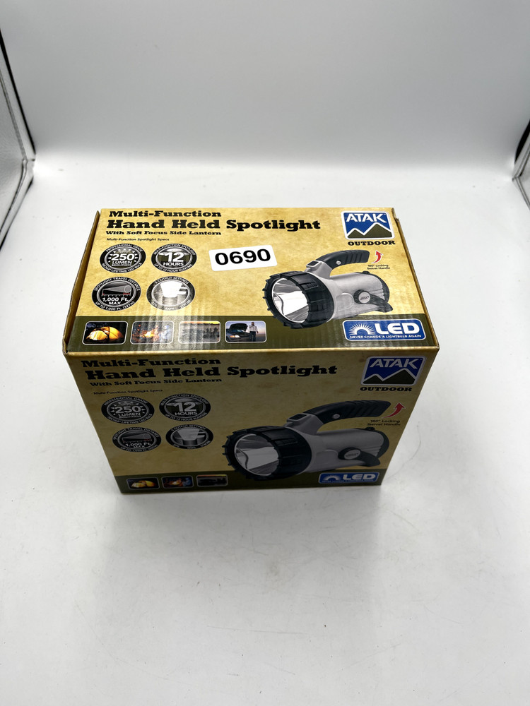 ATAK 250 Lumens Multi Function 12 Hours Runtime Spotlight w/ Swivel Handle