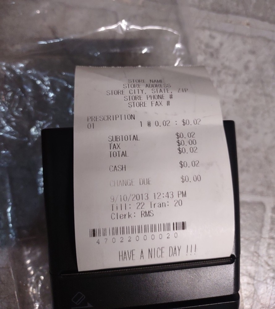 UNTESTED Handheld Pos Terminal NO POWER ADAPTER