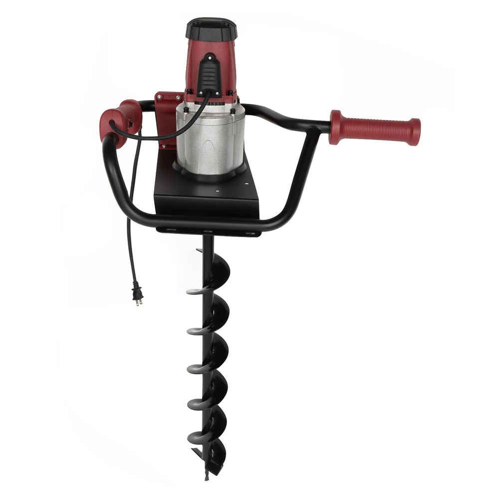 1.6HP Electric Post Hole Digger with 2 Drill Bits and Adjustable Speed