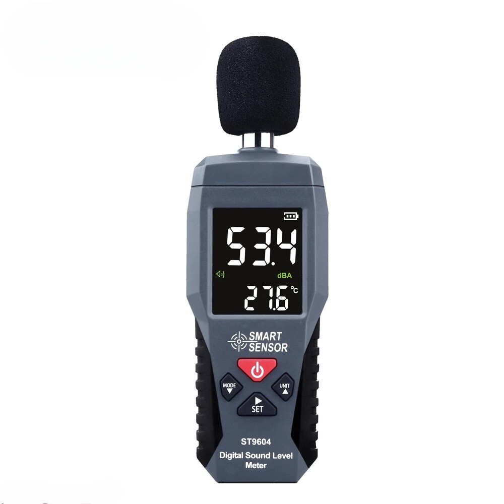 Decibel Meter LCD Backlight Sonometer Noise Meter with Thermometer Function