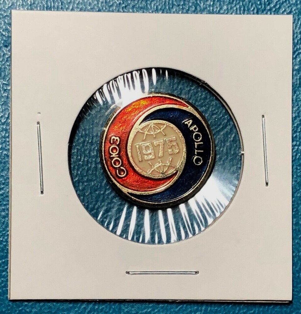ASTP / APOLLO SOYUZ TEST PROJECT SMALL PIN DATED 1975